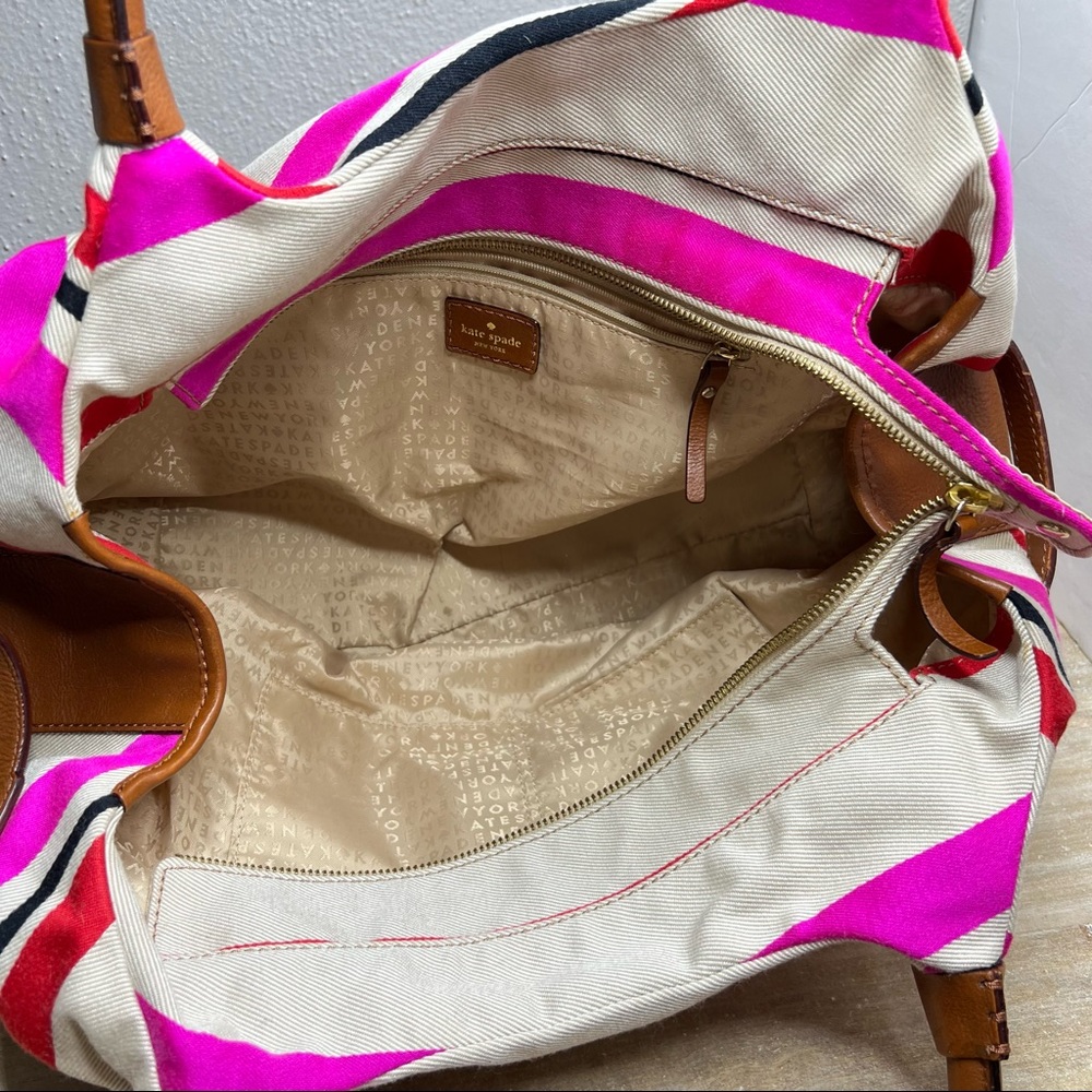 Kate spade leather fabric shoulder bag - Picture 8 of 14